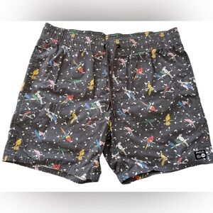 RVCA board shorts Colorful parrot Pattern